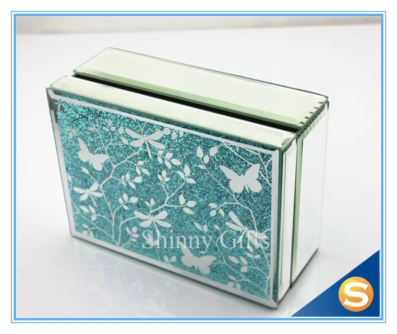 Стеклянная коробка для ювелирных изделий в виде бабочки|jewelry box bag|box leatherjewelry black |