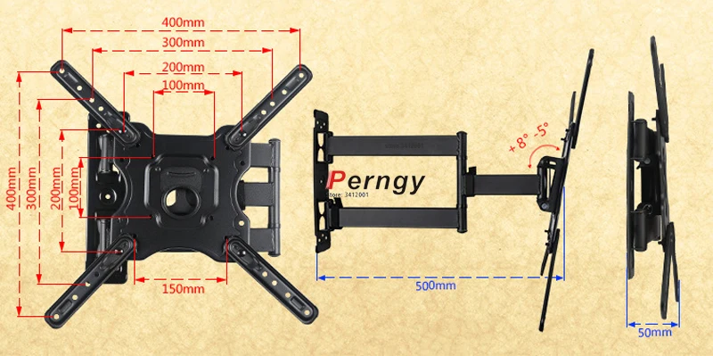 DL-P400 30 кг 23'-55 дюймов 3 руки выдвижной полный motiontv вращающийся кронштейн поворотный ТВ настенные крепления led ТВ выпадающий ТВ Лифт