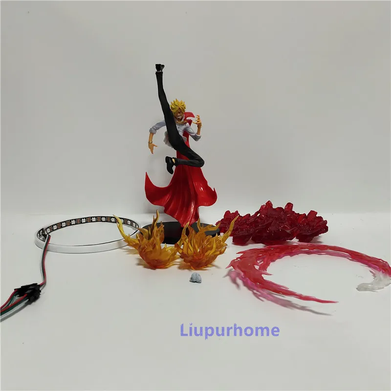 Один кусок Sanji Led 3d ночной Светильник цельный аниме Lampara Vinsmoke огонь ноги