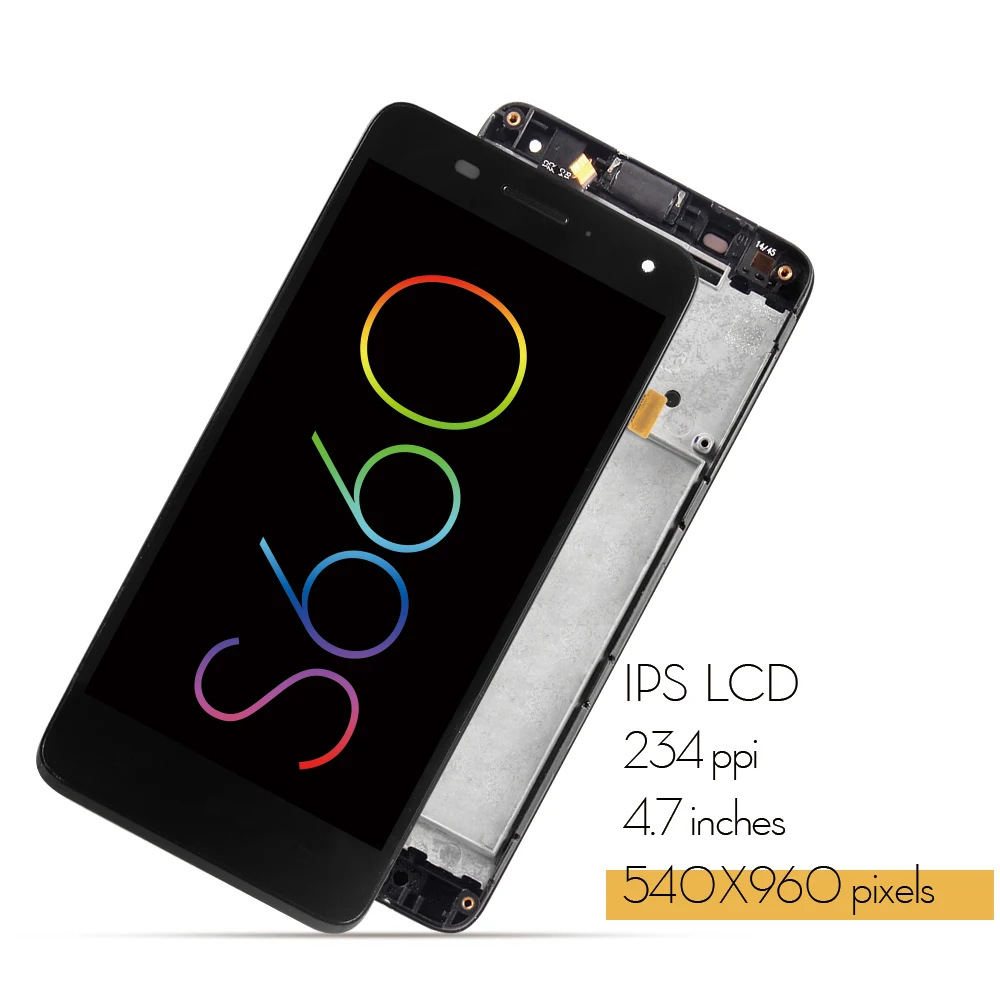Srjtek экран для Lenovo S660 ЖК дисплей с сенсорным дигитайзером сенсор внешнее стекло