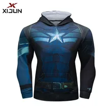 Xijun New 3d Printed Captain America Hoodies, Sweatshirts Men Fitness Pullover 4 Seasons Sportswear For Men Quick-drying Clothes