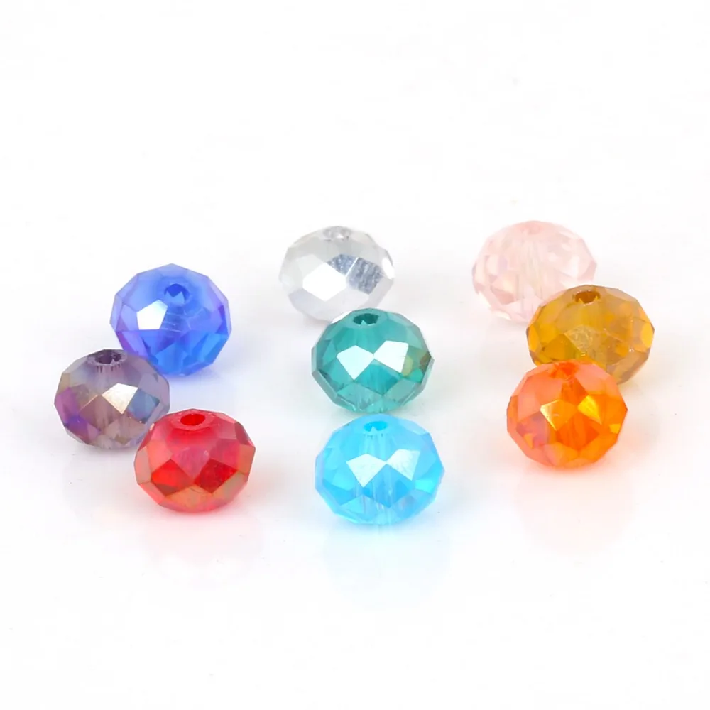 

2/3/4/6/8mm Multicolor Rondelle Austria Faceted Crystal Beads Glass Beads Loose Spacer Beads For Jewelry Making