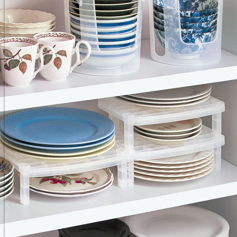 

1 Pcs Multifunction Kitchen Plate Bowl Dish Rack Storage Holder Sink Shelf Organizer 1 Layer Stackable Plate Dish Organizer