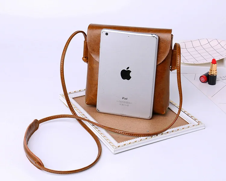 MJ Women Leather Messenger Bag Female Split Leather Shoulder Crossbody Bag High Quality Small Flap Bags for Girls (10)