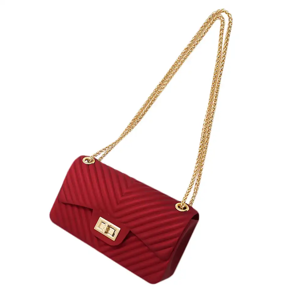 burgundy shoulder bag