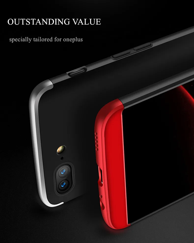GKK Case for Oneplus 5T 5 Oneplus 6 6t Case Shockproof 360 Protection Armor Hard 3 in 1 Matte Cover for Oneplus 5 Fundas Coque -