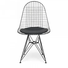 Современный дизайн классический популярный порошковый черный Bertoia Лофт металлический провод стул мягкий обеденный стул со спинкой стальной проволокой боковой стул кафе 1 шт