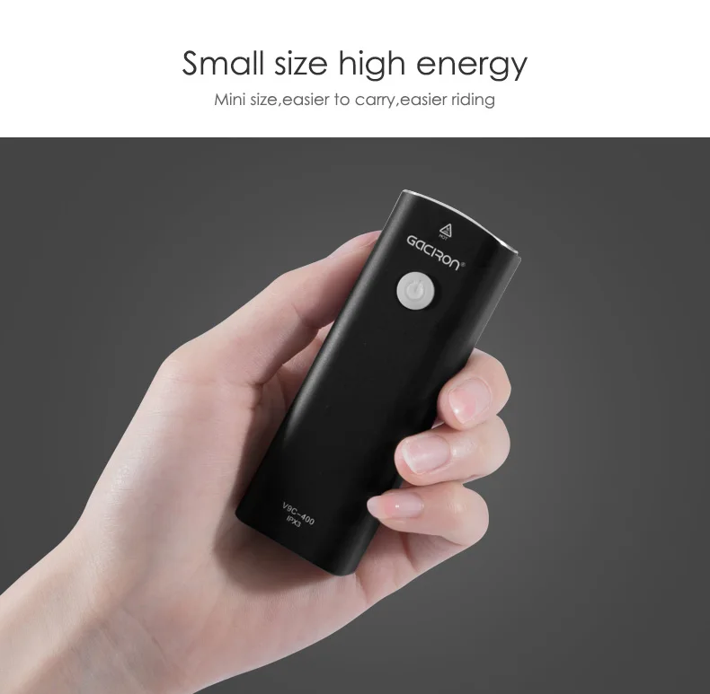 Best Gaciron 400Lm USB Rechargeable Bicycle Front Light 18650 Battery LED MTB Handlebar Flashlight Cycling Road Bike Headlight Torch 4