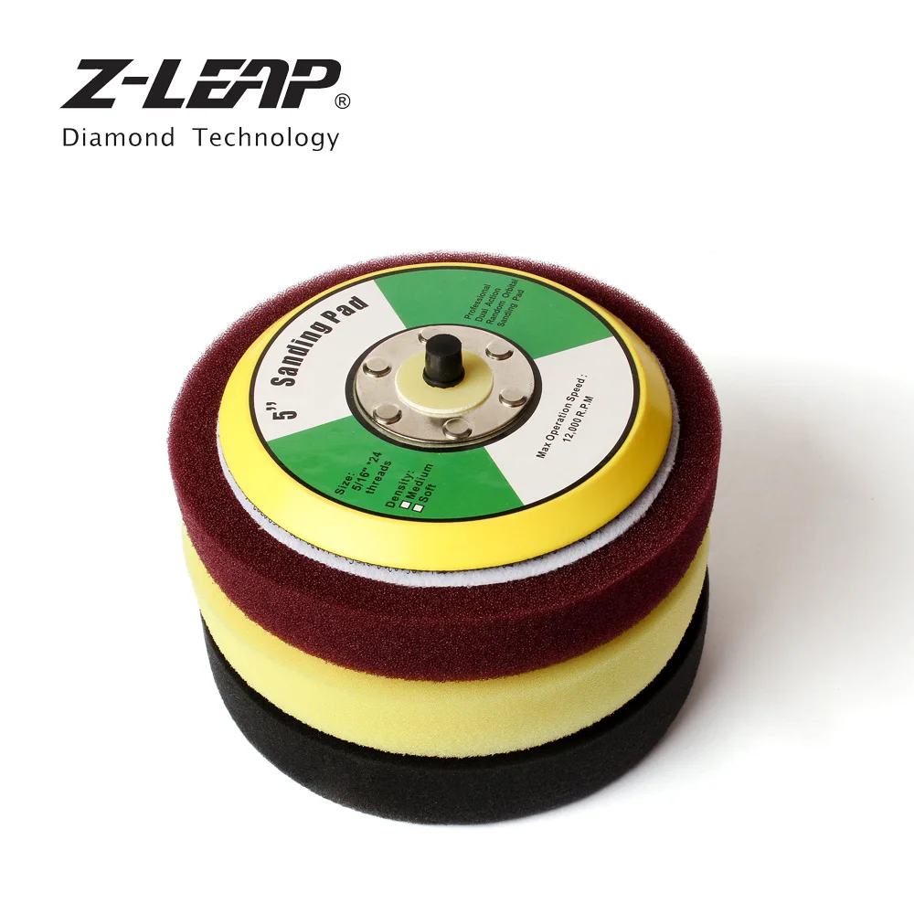 

Z-LEAP 6" Car Foam Sponge Buffing Disc And 5" Backer Pad 5/16"-24 Or M14 Or 5/8-11 Thread Car Polisher Sanding Polishing Waxing