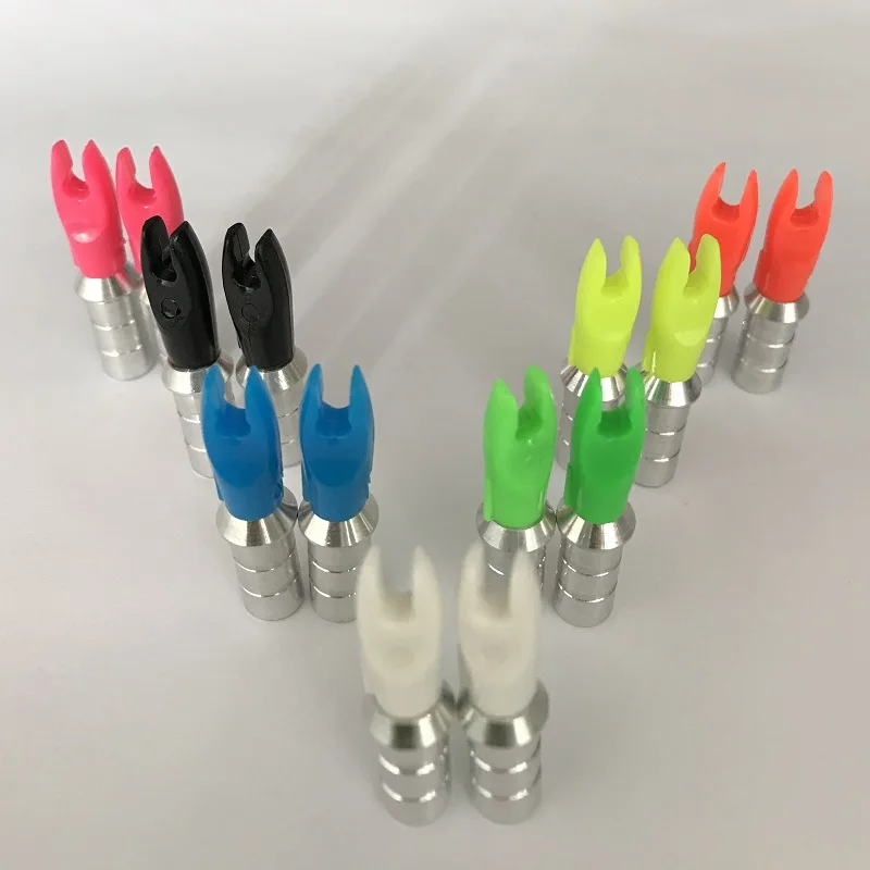 12 шт. в упаковке ID4.2mm Alu шпильки + Пластик Nocks Алюминий углерод стрелка вал блочный