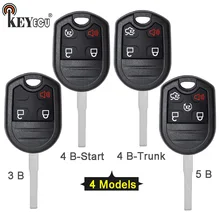 KEYECU 10x para Ford C Max-Fuja Foco Fiesta Transit Connect 2 + 1 Remoto Chave Shell Caso Fob 3/3 + 1 4/4 + 1 5 botão OUC6000022