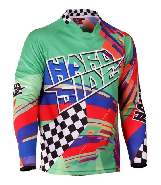 Новинка, футболка для мотогонок, длинный рукав, BMX DH, moto Jersey, moto cross jersey, для горного велосипеда, горного велосипеда, mtb jersey - Цвет: Send by picture 6