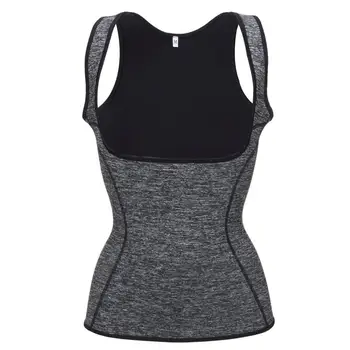 

WAIST SECRET Women Durable Grey Neoprene Open Bust Plus Size Tank Shaper Tummy Compression Waist Cincher Reduce Fat Sweat Shaper