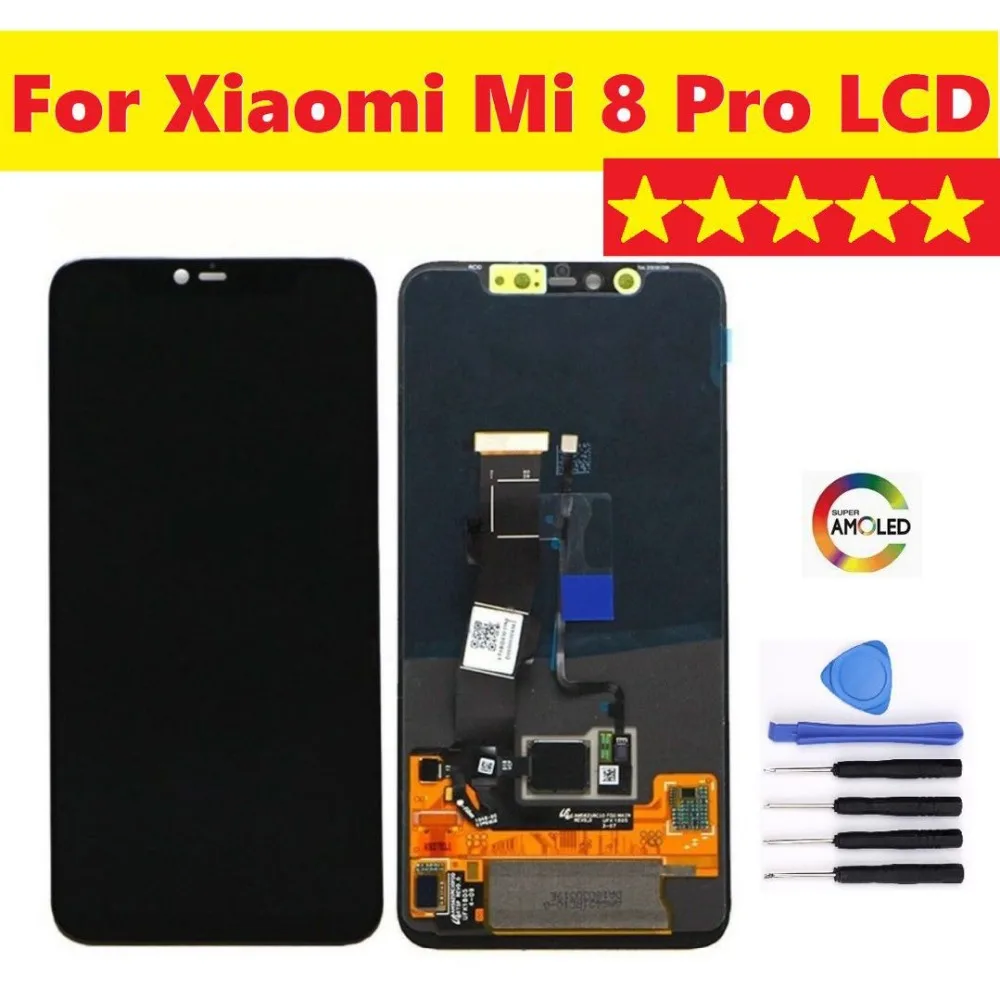 

100% Amoled LCD Screen For Xiaomi Mi 8 pro MI8 Pro LCD Display Digitizer Touch Screen Replacement Phone Parts
