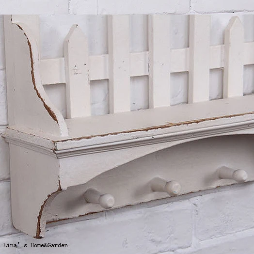 shabby chic handmade crafted decor wooden blackboard shelf (4)