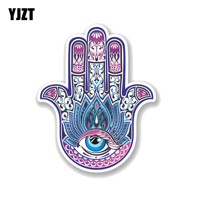 YJZT 13 4 см * 16 8 наклейка Hamsa религиозная для всех глаз ПВХ мотоцикла автомобиля 11