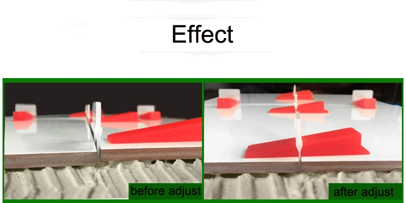 100 шт. в партии, аксессуары для выравнивания плитки, Красный Клин, восстанавливаемая плитка для выравнивания