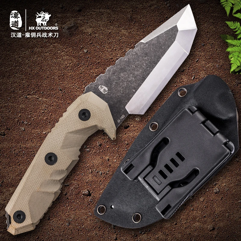 Охотничий нож HX Outdoor D2 со стальным фиксированным лезвием высокопрочные уличные