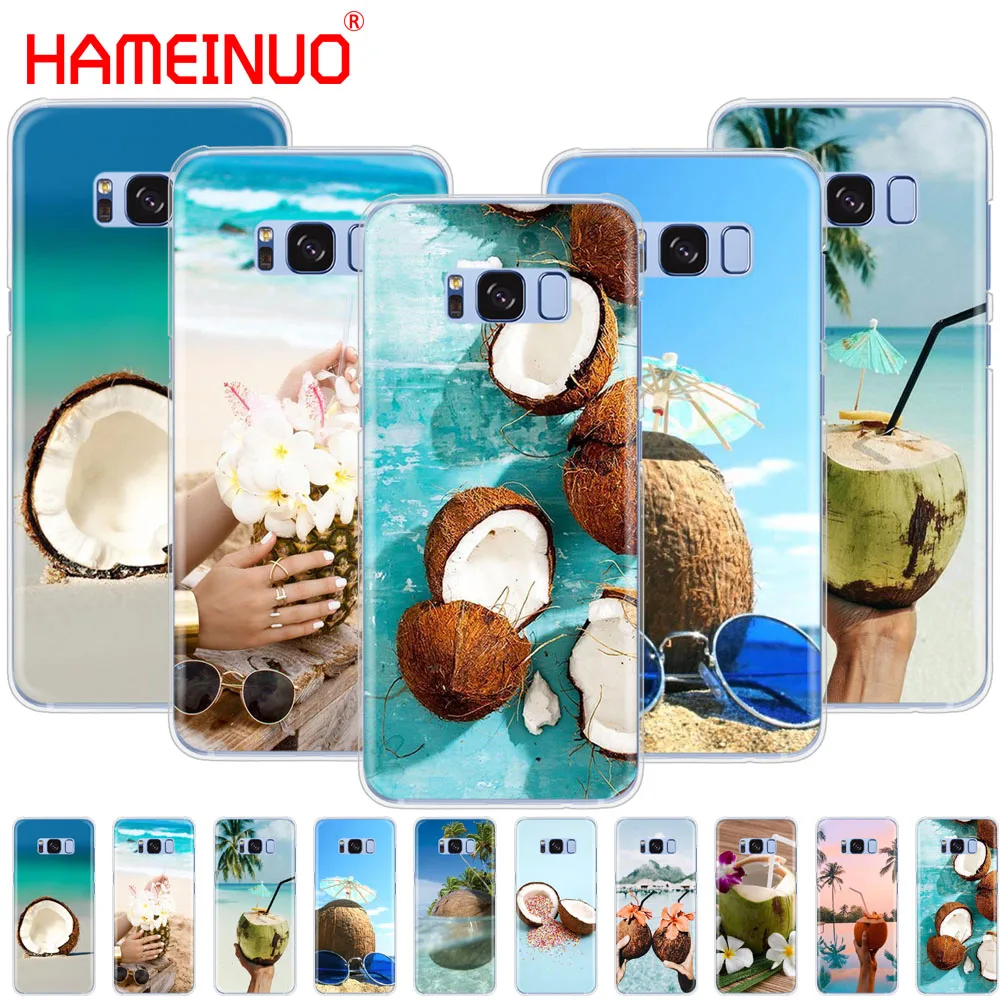 

HAMEINUO Coconut on the beach cell phone case cover for Samsung Galaxy E5 E7 Note 3,4,5 8 ON5 ON7 grand G530 2016