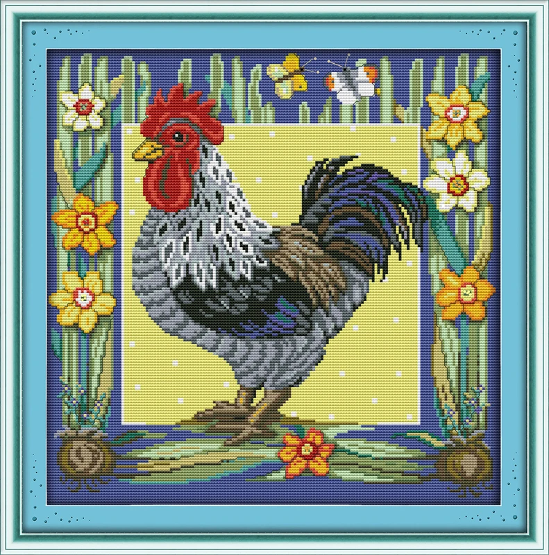 

The cock, counted printed on fabric DMC 14CT 11CT Cross Stitch kits,embroidery needlework Sets Home Decor