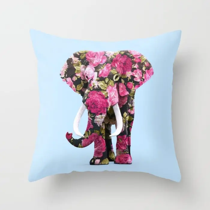 Декоративные подушки для подушек с изображением животных из мультфильмов, собаки, фламинго, единорога, жирафа, слона, аксессуары для украшения дома - Цвет: Cartoon Animal 11
