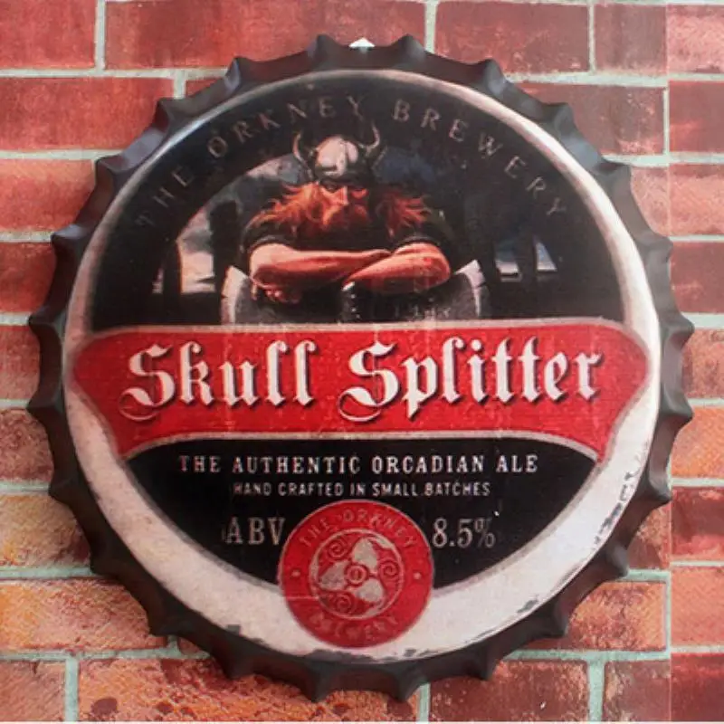 

New arrival 3D effect tin sign "SKUFF APFITTR" Vintage Metal Painting Beer Cap Bar Wallpaper Decor Retro Mural Poster Craft