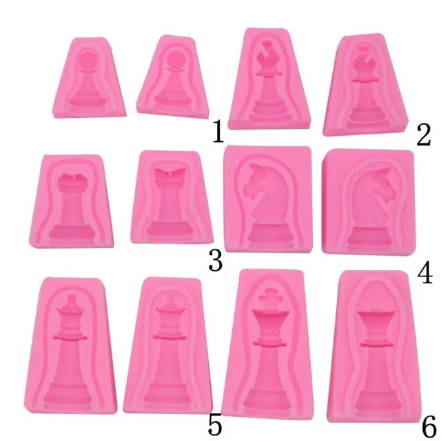 $US $11.45  6Pcs International Chess Mold Resin Casing Jewelry Chocolates Baking Tools handmade Jewelry 