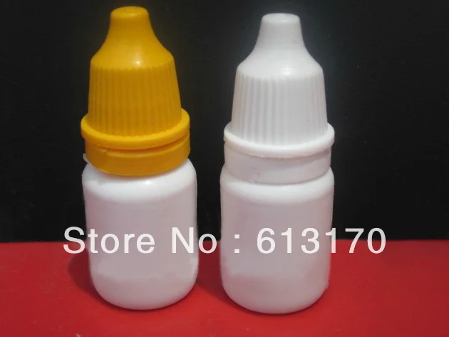 200pcs 5ml Plastic Eye Dropper Bottles White Liquid Dispense bottle E Cigarette Squeezable Free shipping | Красота и здоровье