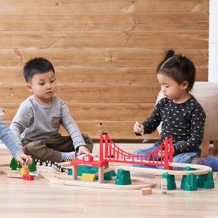 

Educational Xiaomi MiTU Wooden Track Building Block Moving Electric Trains Puzzle Toy Birthday Gift for Kids Inoor Outdoor Toy