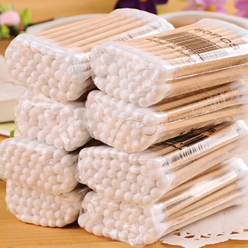 

1Bag Double Head Cotton Swab Wood Tools Outdoor Emergency Medical Wound Care Dressing Baby Care Cleaning Makeup Remover Tip