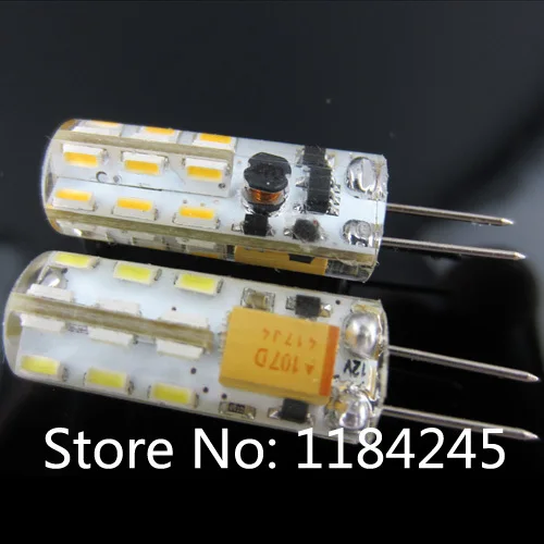 Лампа G4 24 светодиода 3014 SMD 3 Вт переменный ток 12 В силикагелевый чип 360 градусов