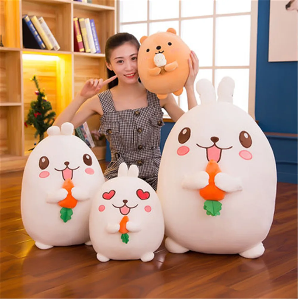 Fancytrader New Lovely 60cm Plush Bunny Toys Big Soft Stuffed Anime White Rabbit Bear Doll for Kids Gifts 3 Models9