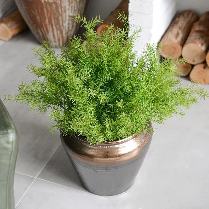 

Artificial Asparagus Fern Grass Bunch Plastic Green Plants Flower Home Office Decorative Plants