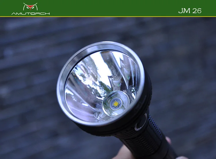 AMUTORCH JM26 CREE XPL HI/HD/SST40 мощный светодиодный фонарик двойной переключатель тактический фонарь 1*26650