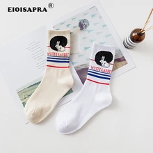 [EIOISAPRA] хлопковые носки с рисунком Харадзюку, женские креативные носки с кроликом, уличный хип-хоп скейтборд, женские забавные носки