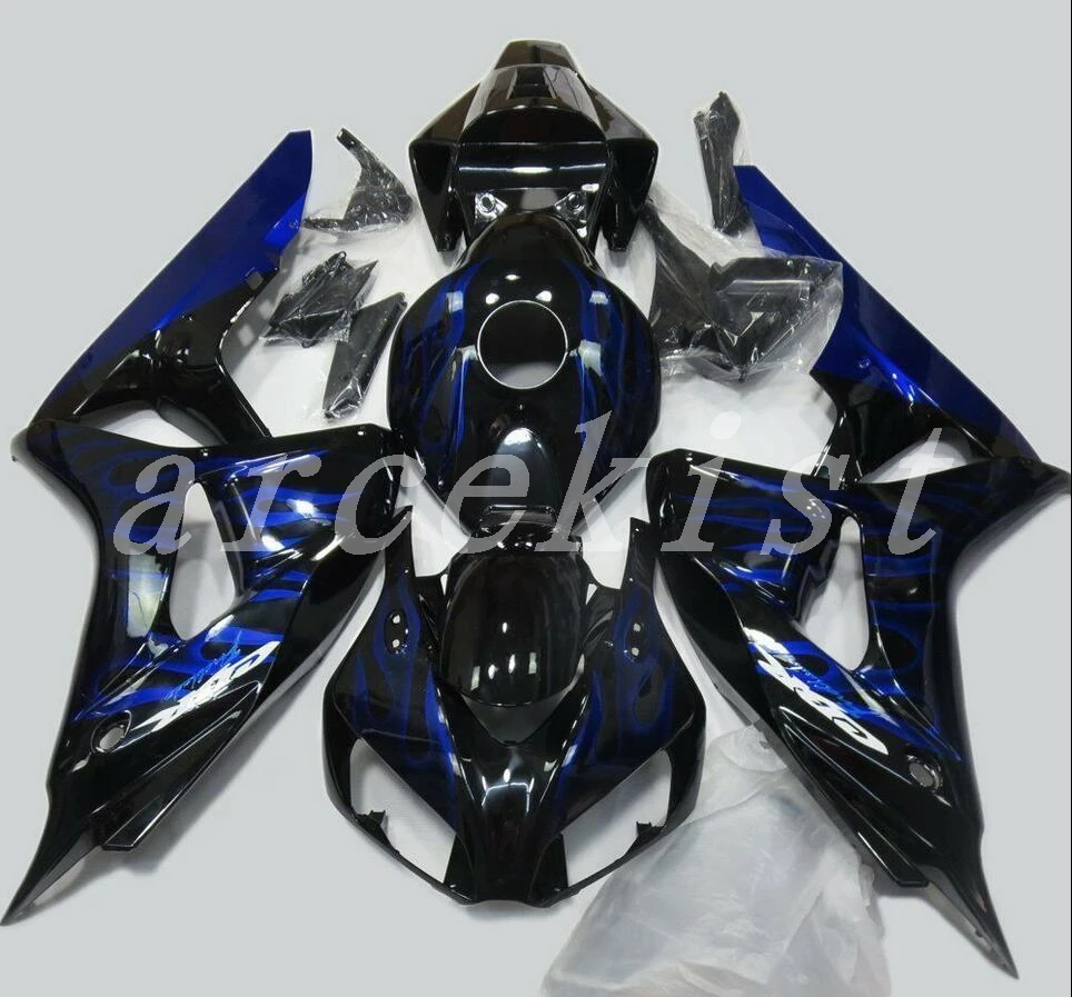 

New ABS motorcycle Full fairing kit Fit for Honda CBR1000RR 06 07 fairings parts CBR1000 1000RR 2006 2007 Custom blue flame