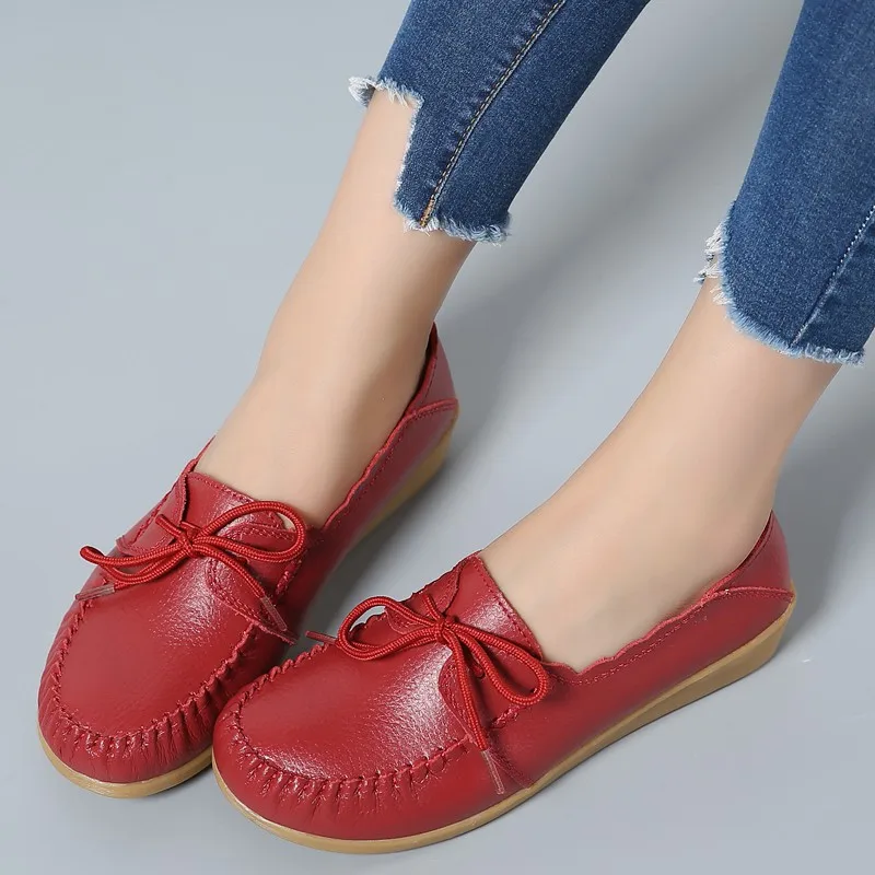 

women shoes tide 2018 Spring autumn wild flats soft bottom Leather Women's casual shoes vk19