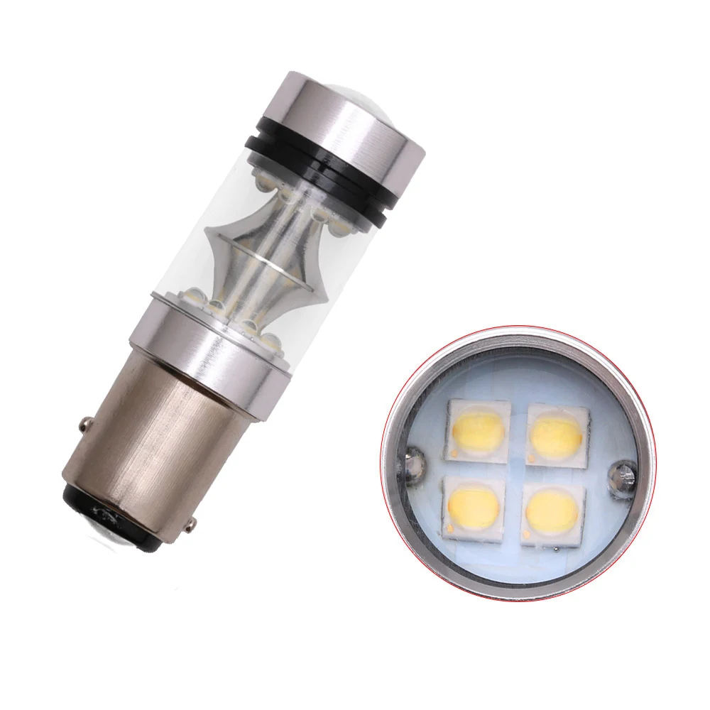 2 шт./компл. 1156 1157 2828 SMD 100 Вт Светодиодная лампа C ar D RL дневная ходовая