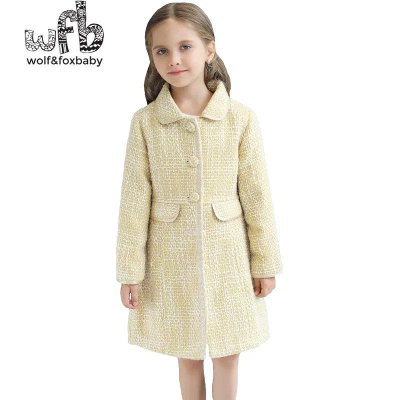 

Retail 4-12 years coats fashion simple and comfortable girls warm children's clothing children spring autumn fall winter