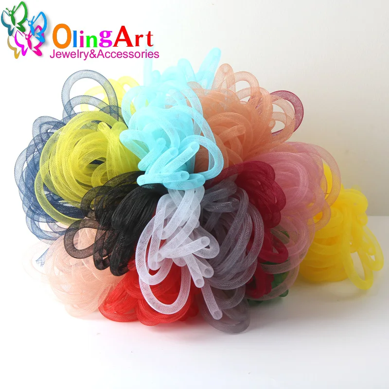 

OlingArt 4mm 5M/Lot Wholesale Colorful Mesh Bracelet Jewelry DIY Fitting With Crystal Stones Filled Necklace Choker