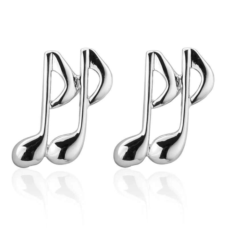 

Newest Auction Silver music Cufflinks Buttons for Mens Wedding Gifts Fashion Men's Business Shirt Cufflink Brand Cuff Links