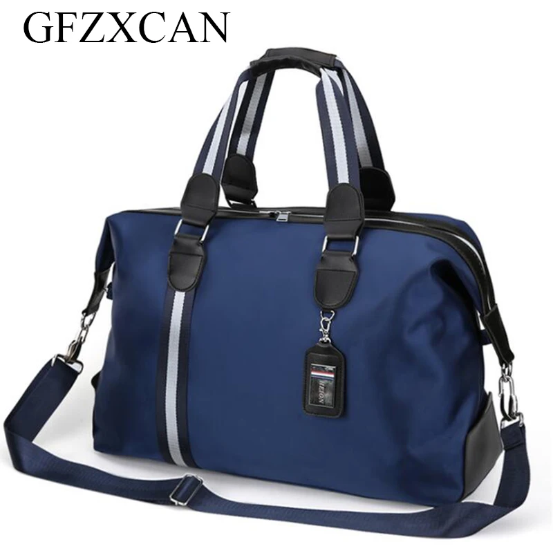 

GFZXCAN new large capacity men's travel bag nylon waterproof handbag multi-function shoulder folding travel beach bag