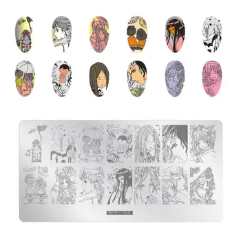 

Nail Stamping Plate Template Rabbit Anime Circus Clown Ant Image Template Nail Art Image Plate Stencil nail art Stamp Polish