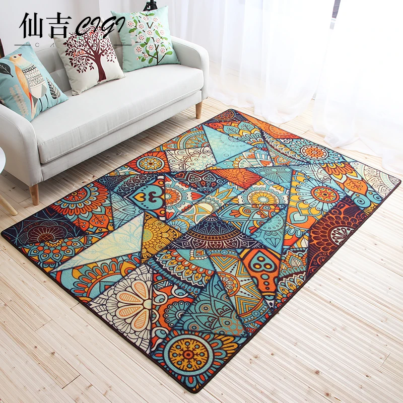 Us 106 18 Cigi Geometric Pattern Floor Mat Morocco Style Small Carpet Living Room Bedroom Kitchen Bathroom Anti Skid Mat Nylon Durable Rug In Rug
