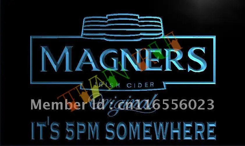 

LA485- It's 5 pm Somewhere Magners Cider LED Neon Light Sign