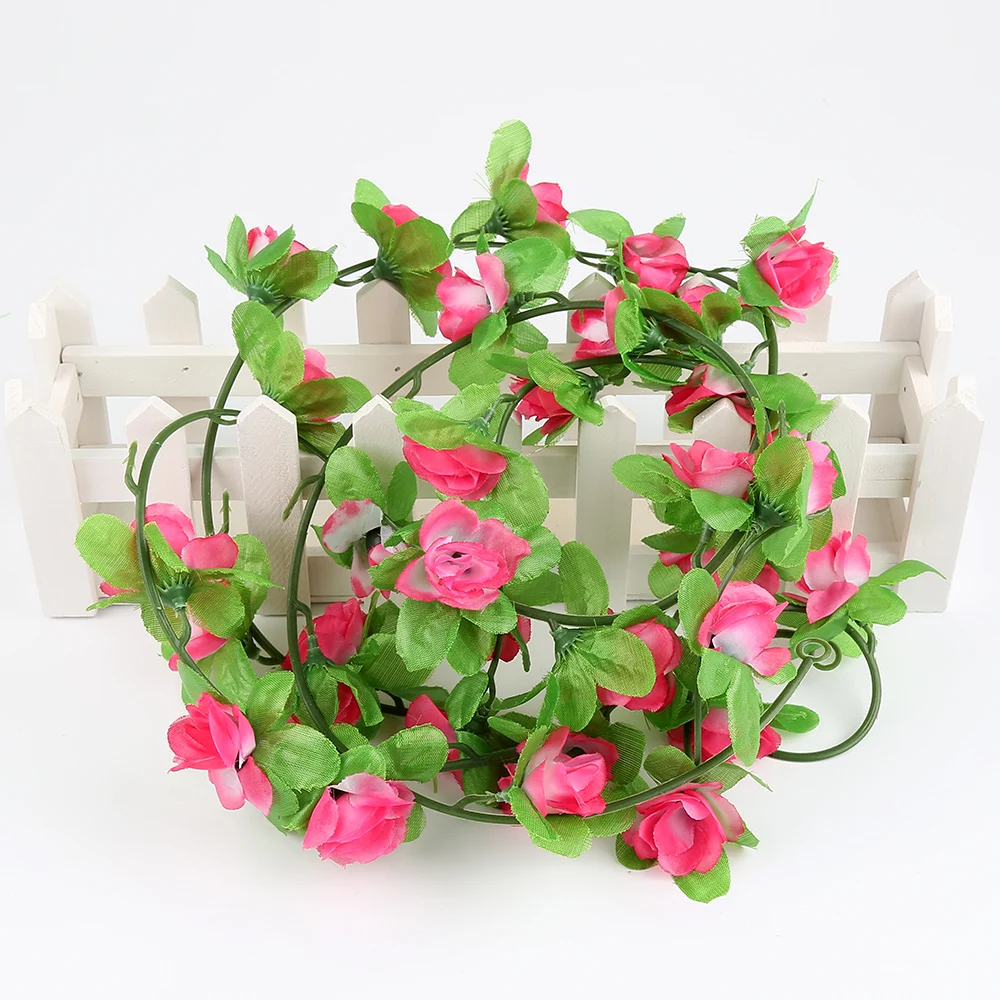 Новое поступление, искусственный цветок, букет из ротанга, цветочный шампур, искусственные цветы, подвесной цветок для дома, свадьбы, вечеринки, украшения сада - Цвет: pink