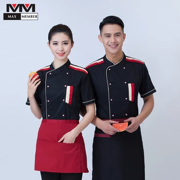 

Chef Uniform Large Pub Barber Catering Unisex Wholesale Work Clothes Hotel Breathable Uniforme Camarero Cook Jacket Custom Logo