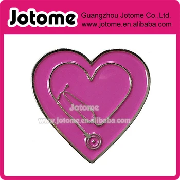 

Heart Stethoscope Design Enamel Pin for Doctor Nurse Care