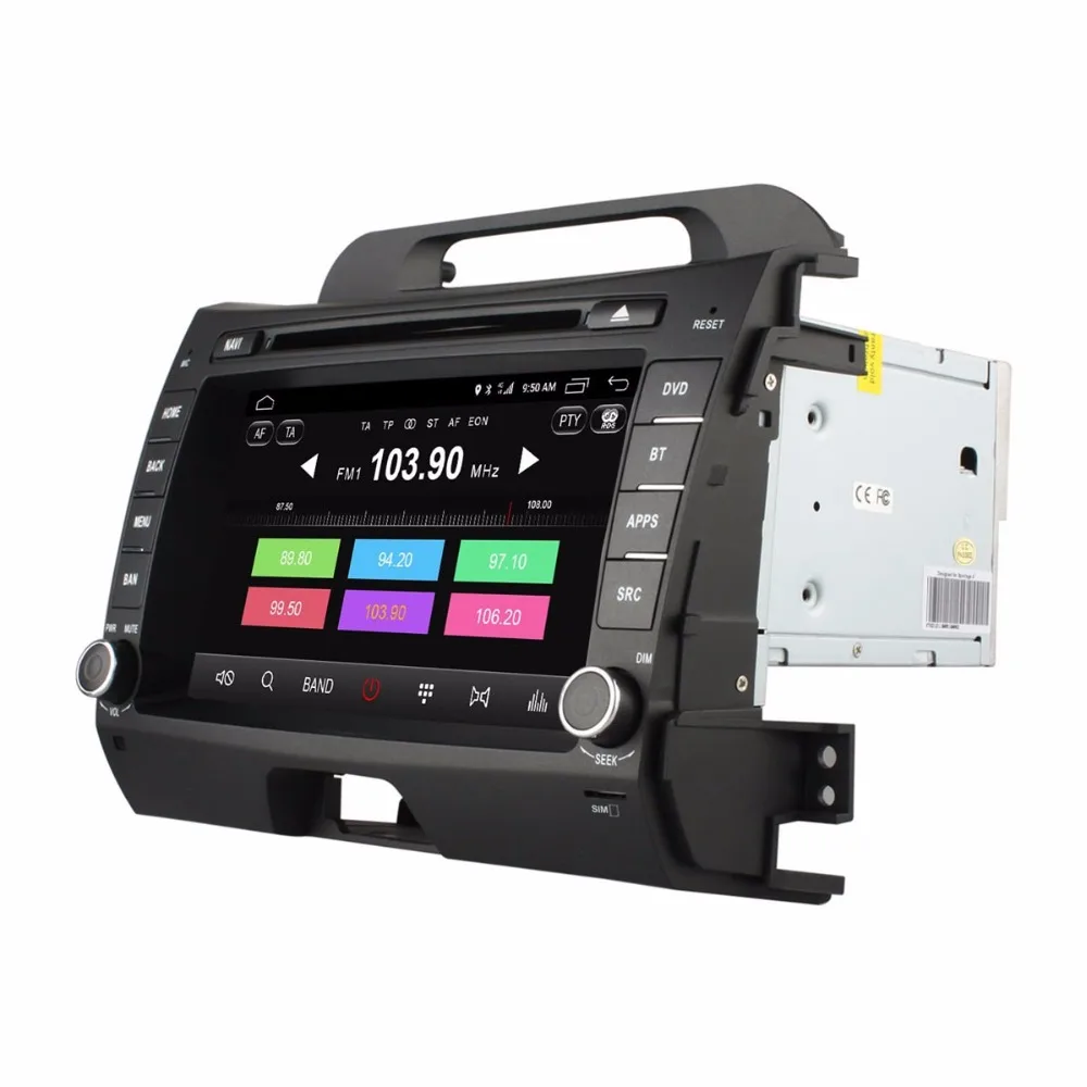 Top Octa Core Android 6.0 Car DVD Player for Kia sportage R 2010 2011 2012 2013 2014 2015 GPS Navigation Radio Stereo BT 4G 2GB RAM 2