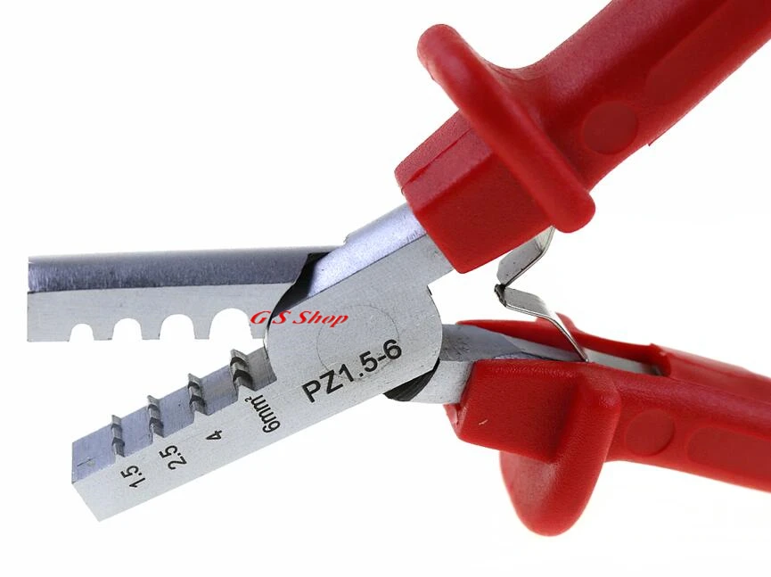 PZ1.5-6 Германия стиль небольшой обжимной плоскогубцы для кабеля конец рукава специальный инструмент сталь